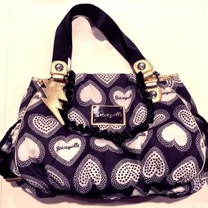 Betseyville Black & White Hearts Handbag